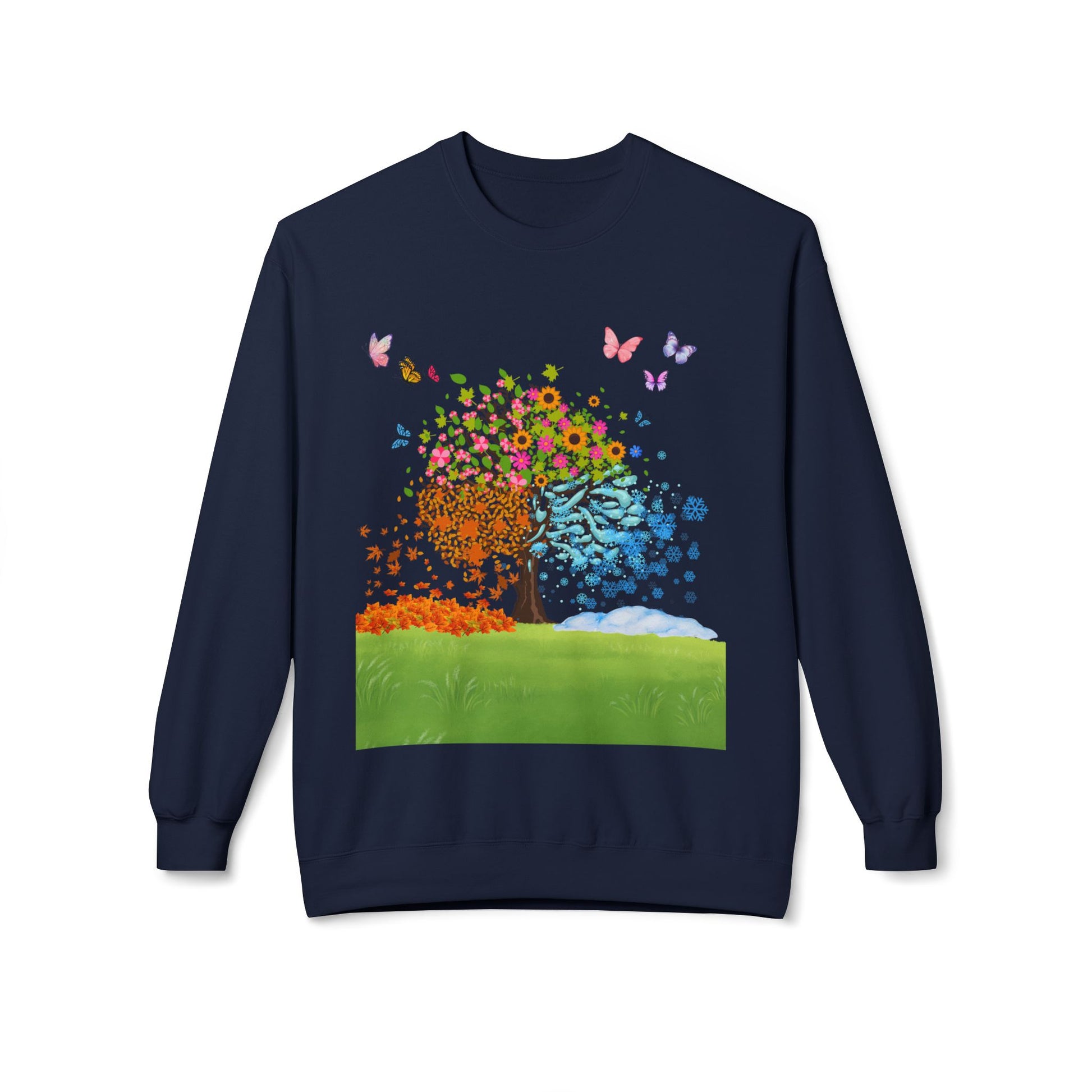 Spring Tree Art Crewneck Sweatshirt, Cozy Gift