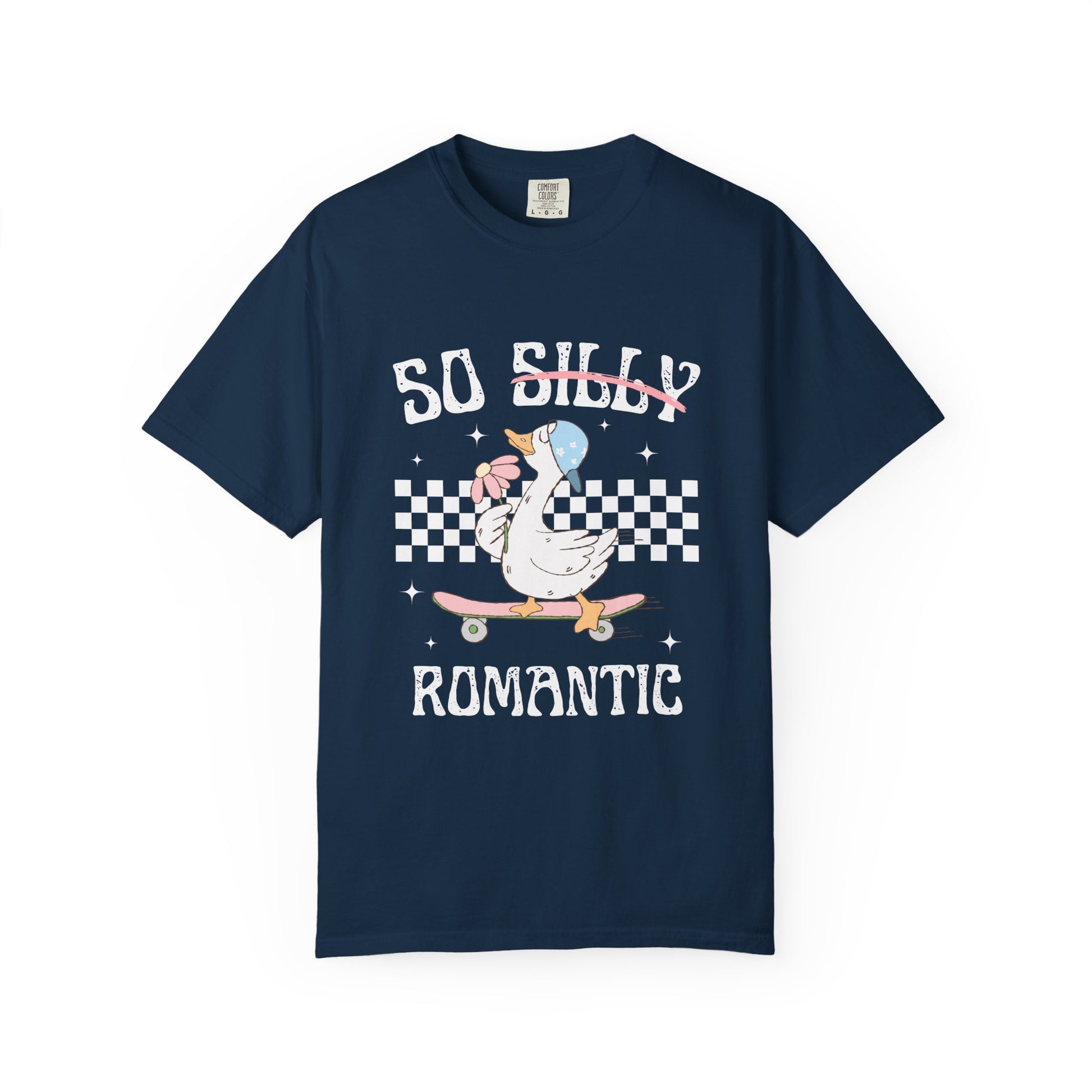 Whimsical Retro T-Shirt - So Silly Romantic Goose Graphic, Fun Tee for Gifts