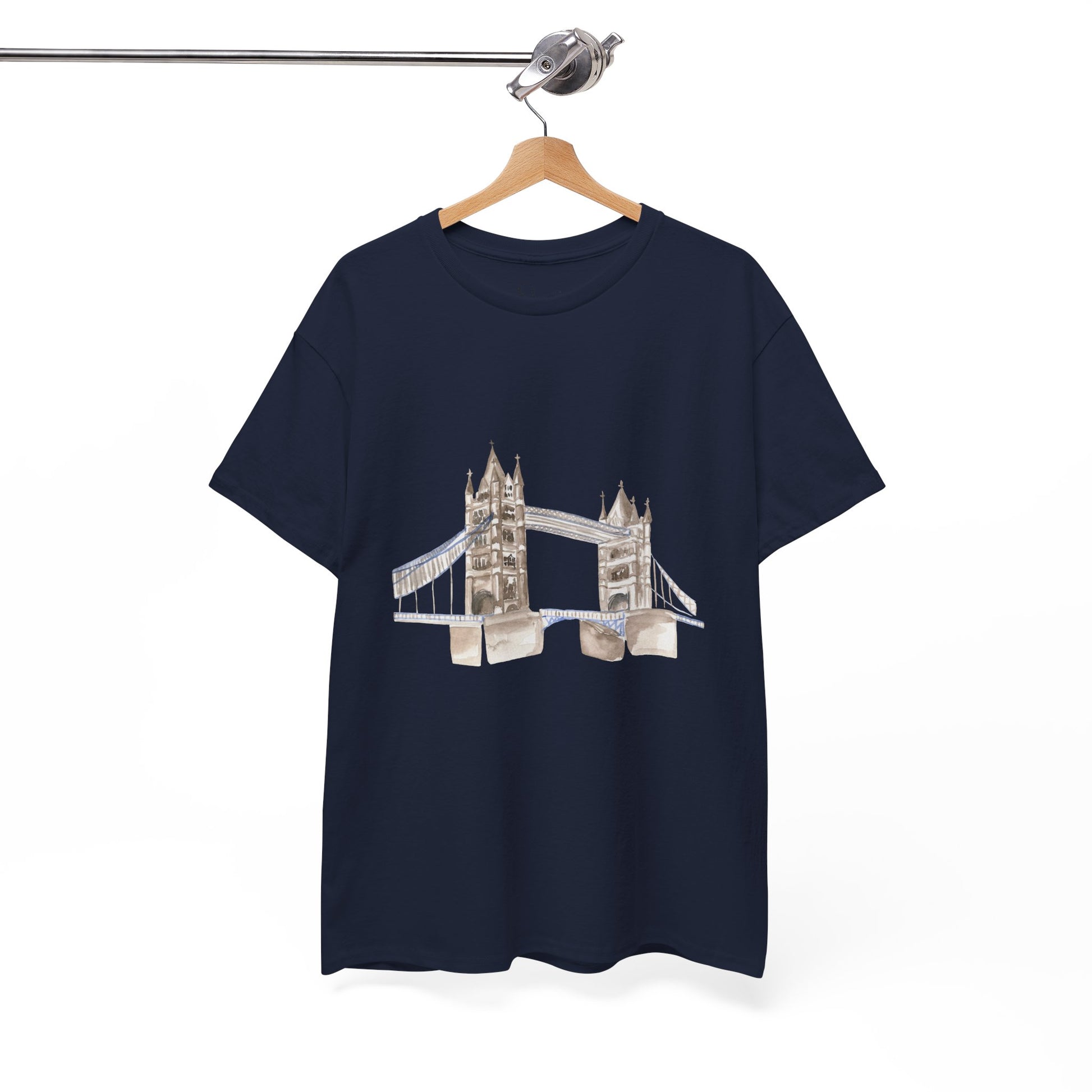 London Bridge Unisex Heavy Cotton Tee, Casual Wear