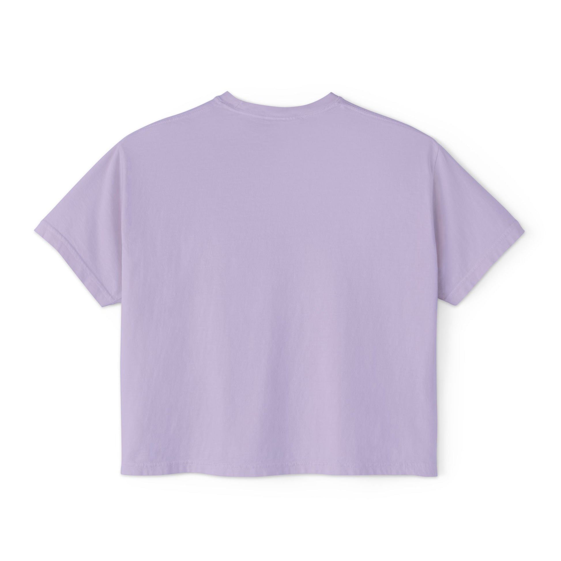 Colorful Butterfly Floral Women's Boxy Tee, Casual Top