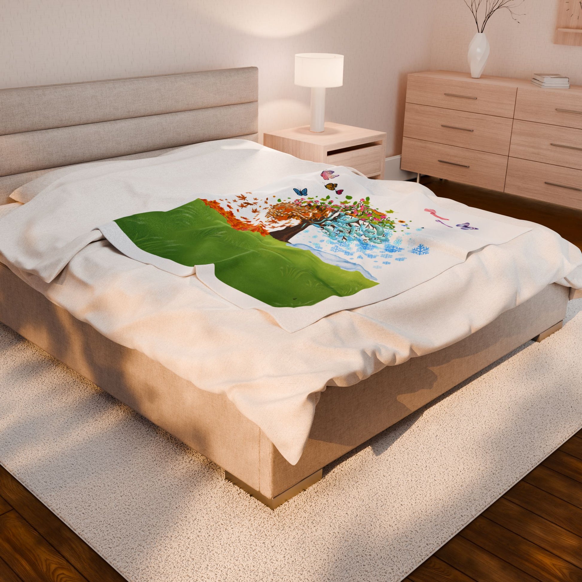Cozy Home Decor, Perfect Gift, All-Season Throw, Nature-Inspired Blanket