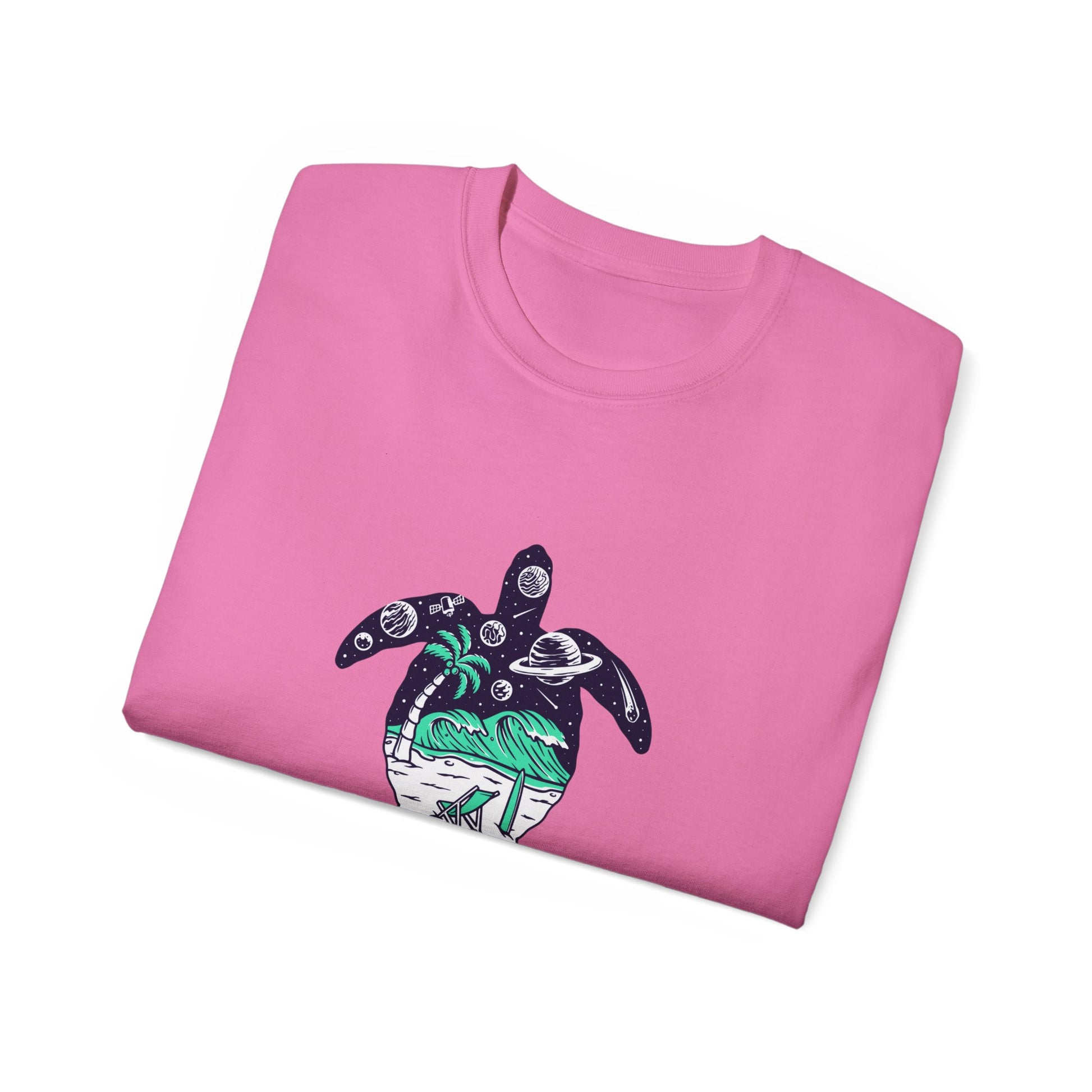 T-Shirt with Turtle Design, Ocean Vibes, Beach Lovers