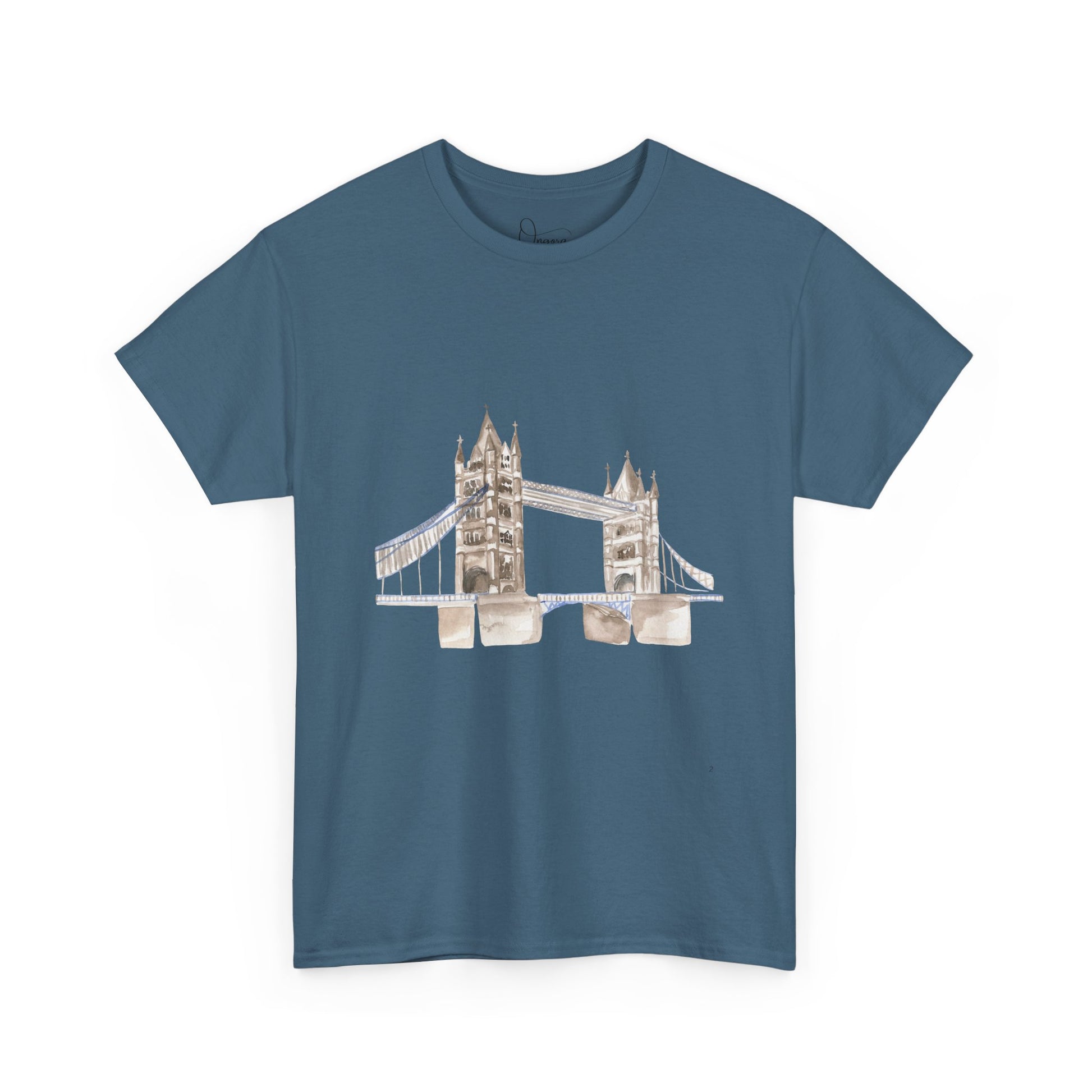 London Bridge Unisex Heavy Cotton Tee, Casual Wear
