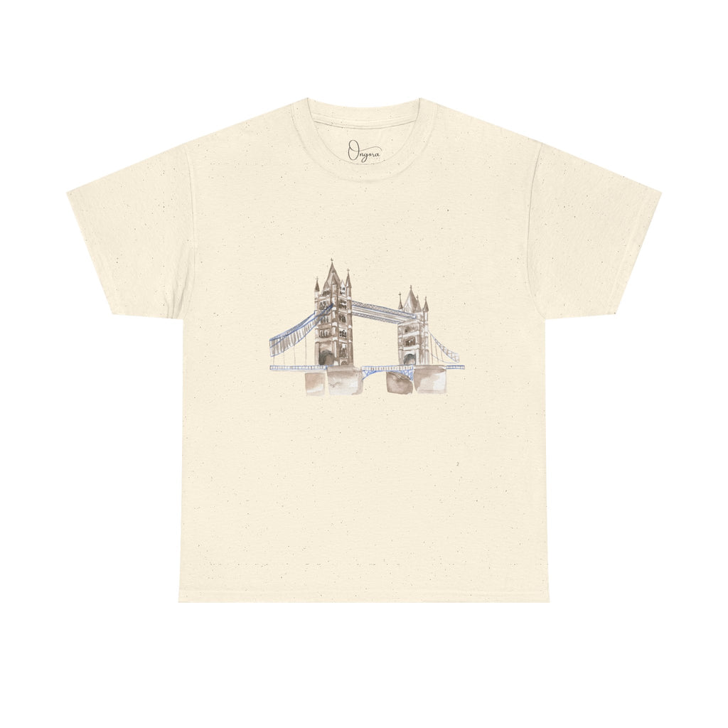 London Bridge Unisex Heavy Cotton Tee, Casual Wear