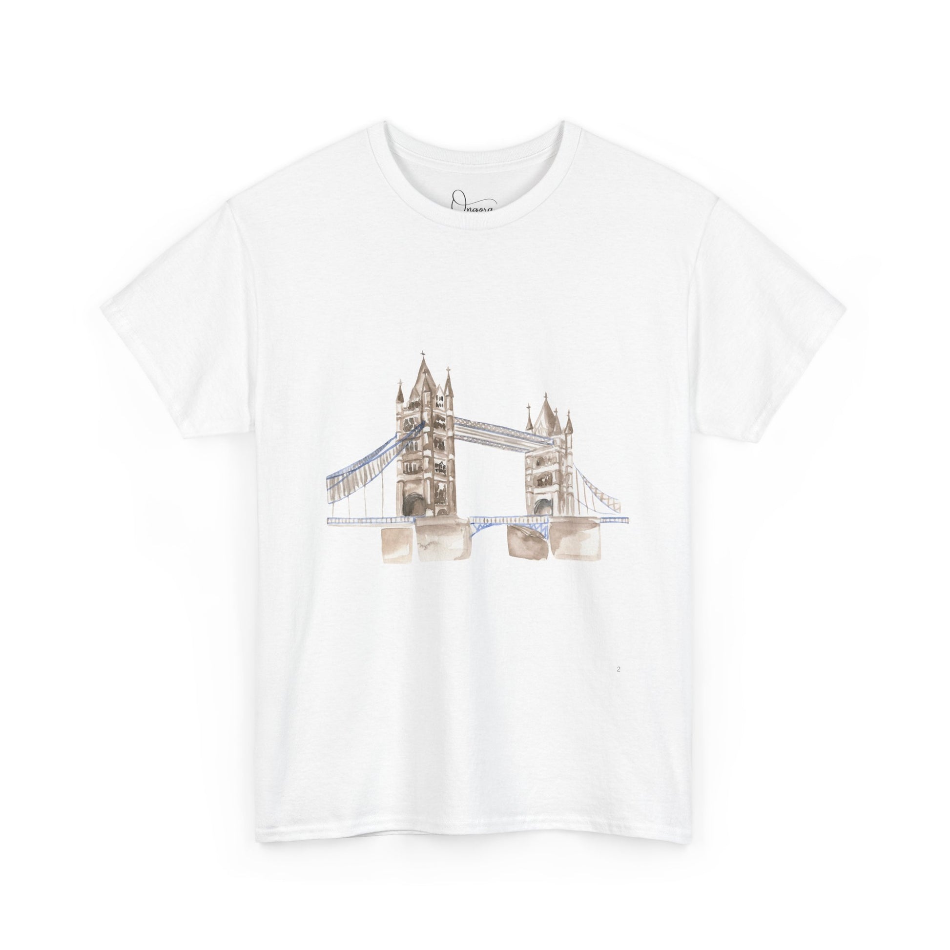 London Bridge Unisex Heavy Cotton Tee, Casual Wear