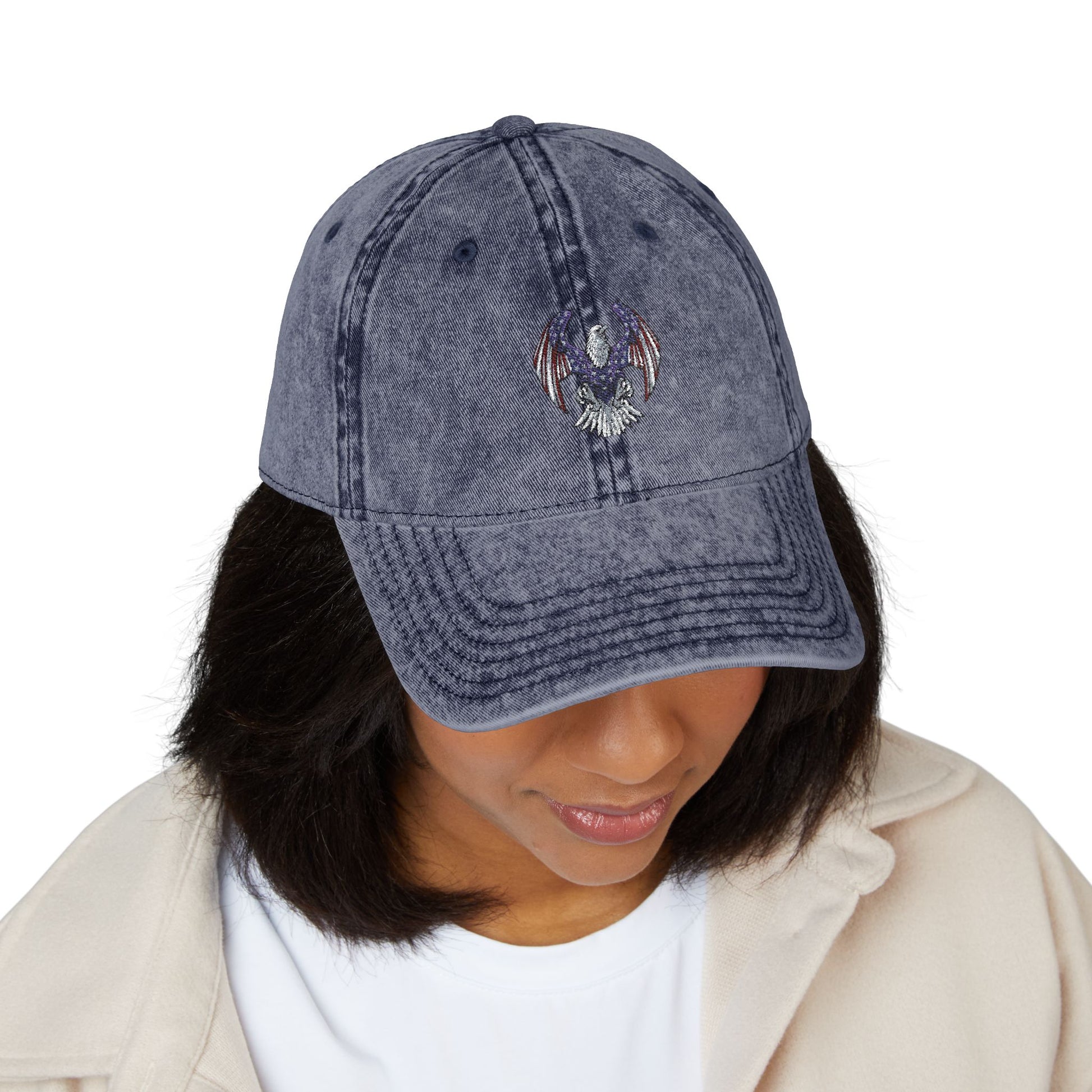 Vintage Embroidered Cap, Stylish Baseball Hat, Unisex