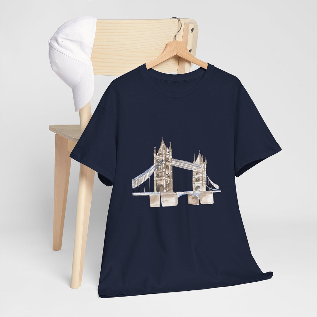 London Bridge Unisex Heavy Cotton Tee, Casual Wear