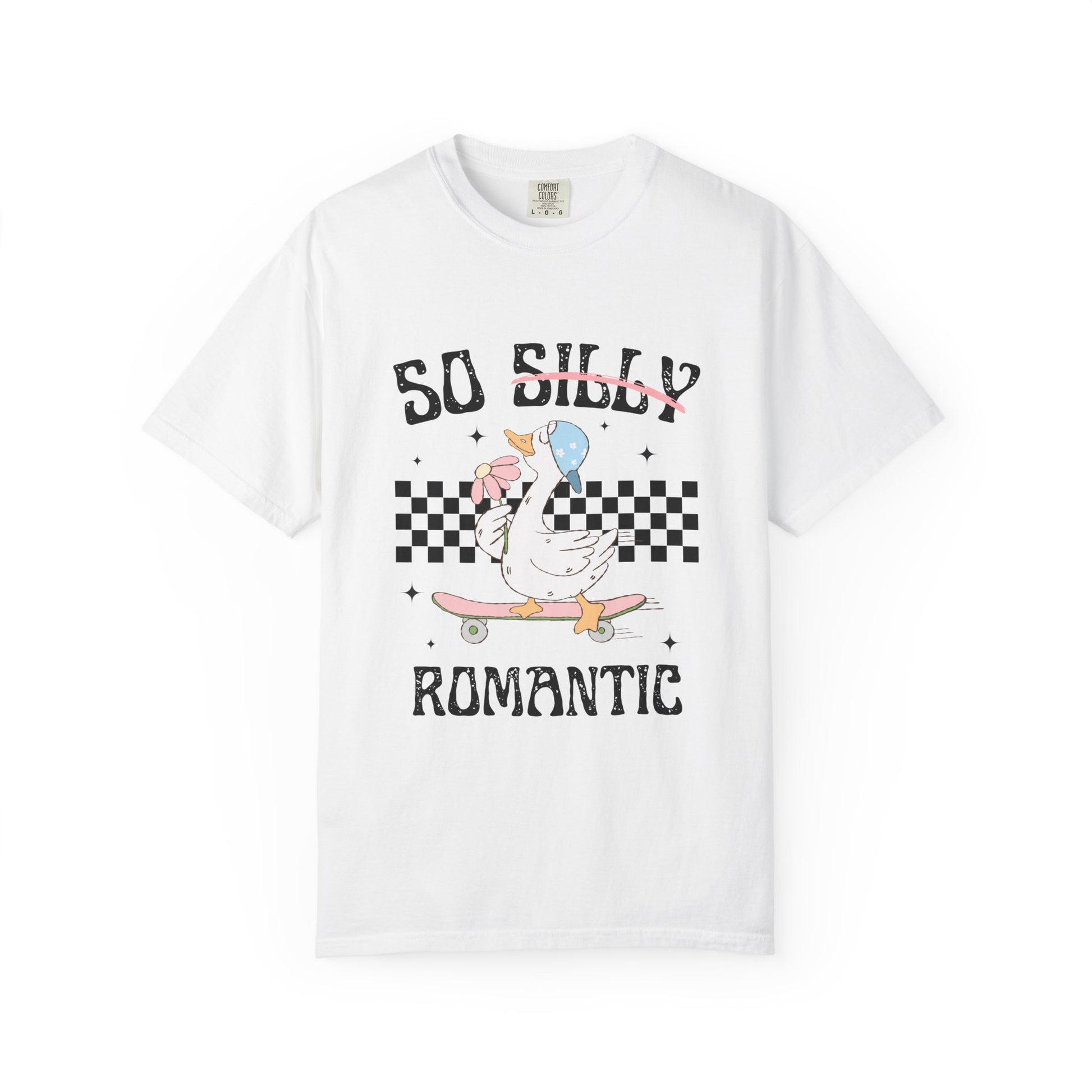 Whimsical Retro T-Shirt - So Silly Romantic Goose Graphic, Fun Tee for Gifts