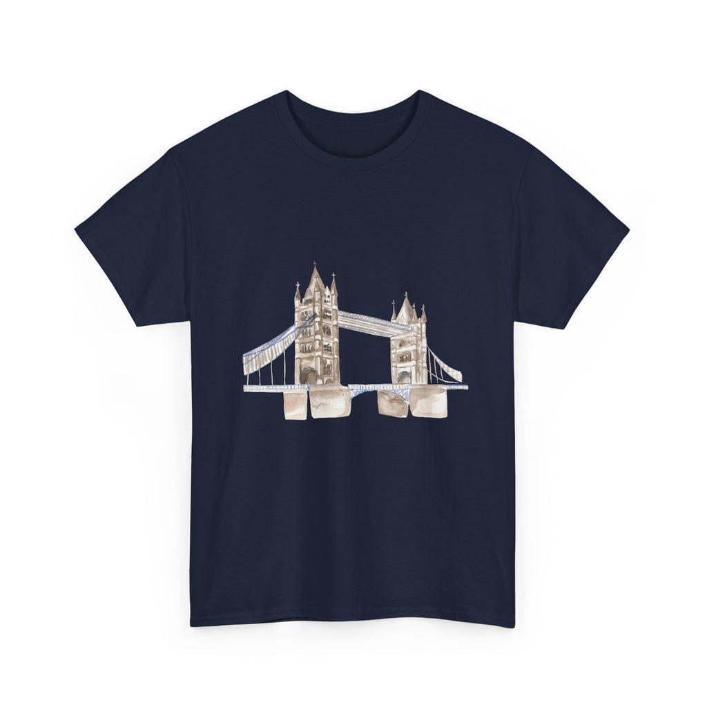 London Bridge Unisex Heavy Cotton Tee, Casual Wear