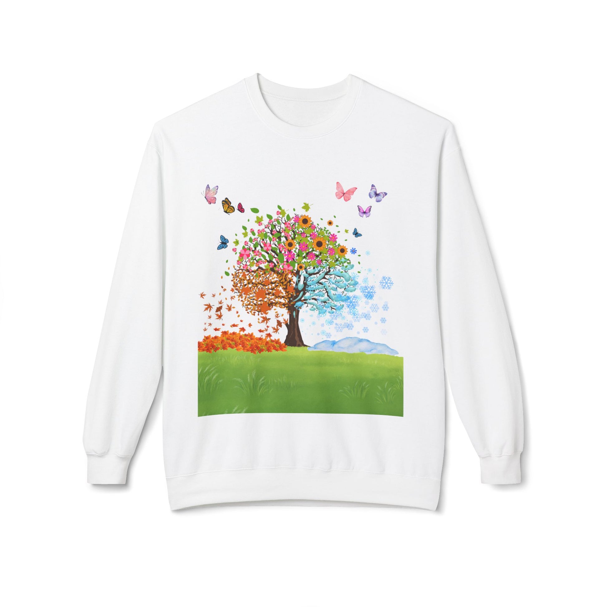 Spring Tree Art Crewneck Sweatshirt, Cozy Gift