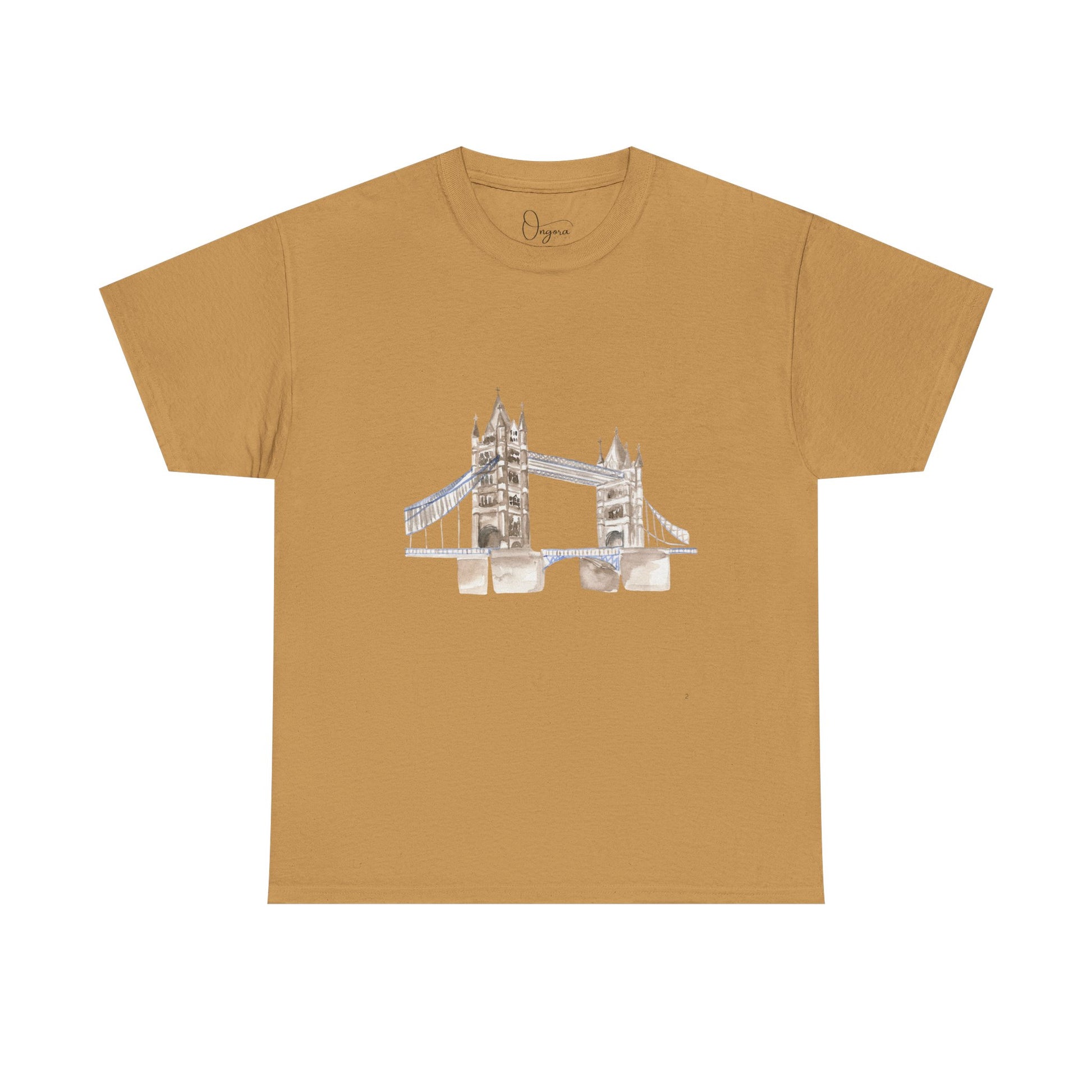 London Bridge Unisex Heavy Cotton Tee, Casual Wear