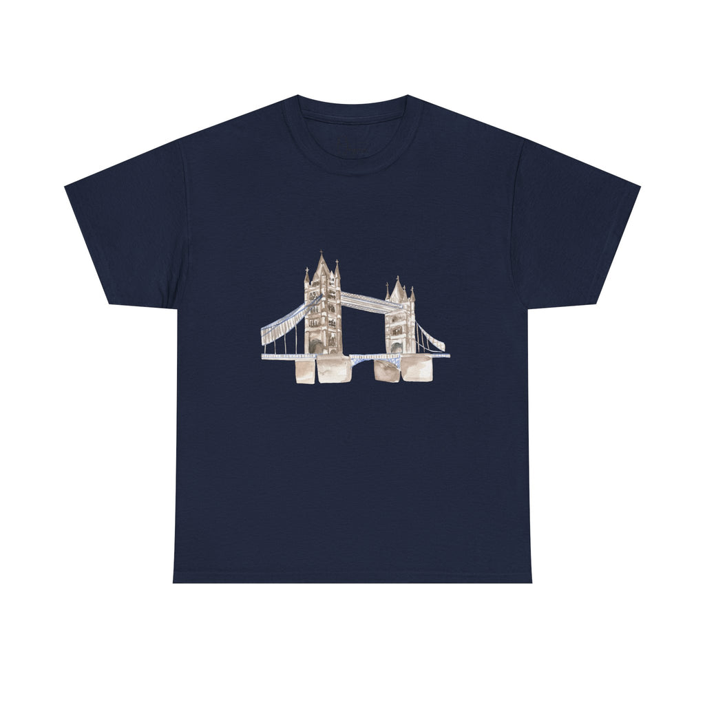 London Bridge Unisex Heavy Cotton Tee, Casual Wear
