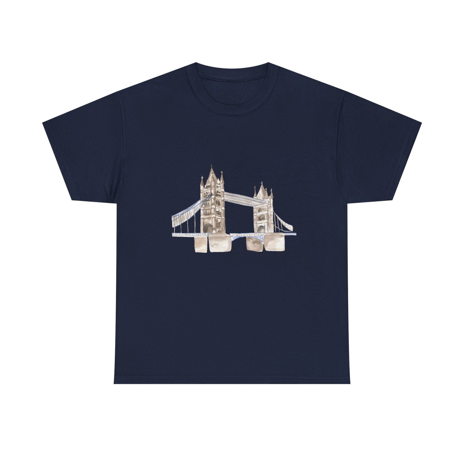 London Bridge Unisex Heavy Cotton Tee, Casual Wear