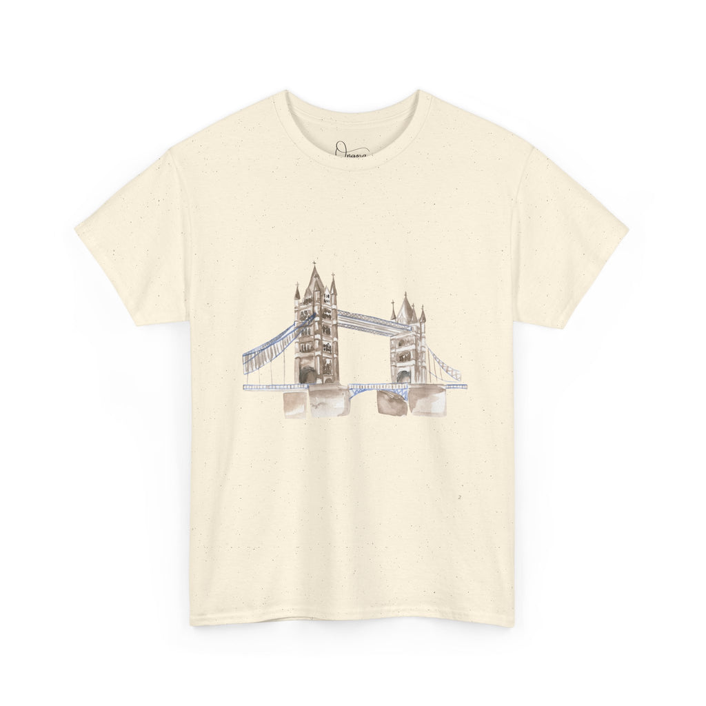 London Bridge Unisex Heavy Cotton Tee, Casual Wear
