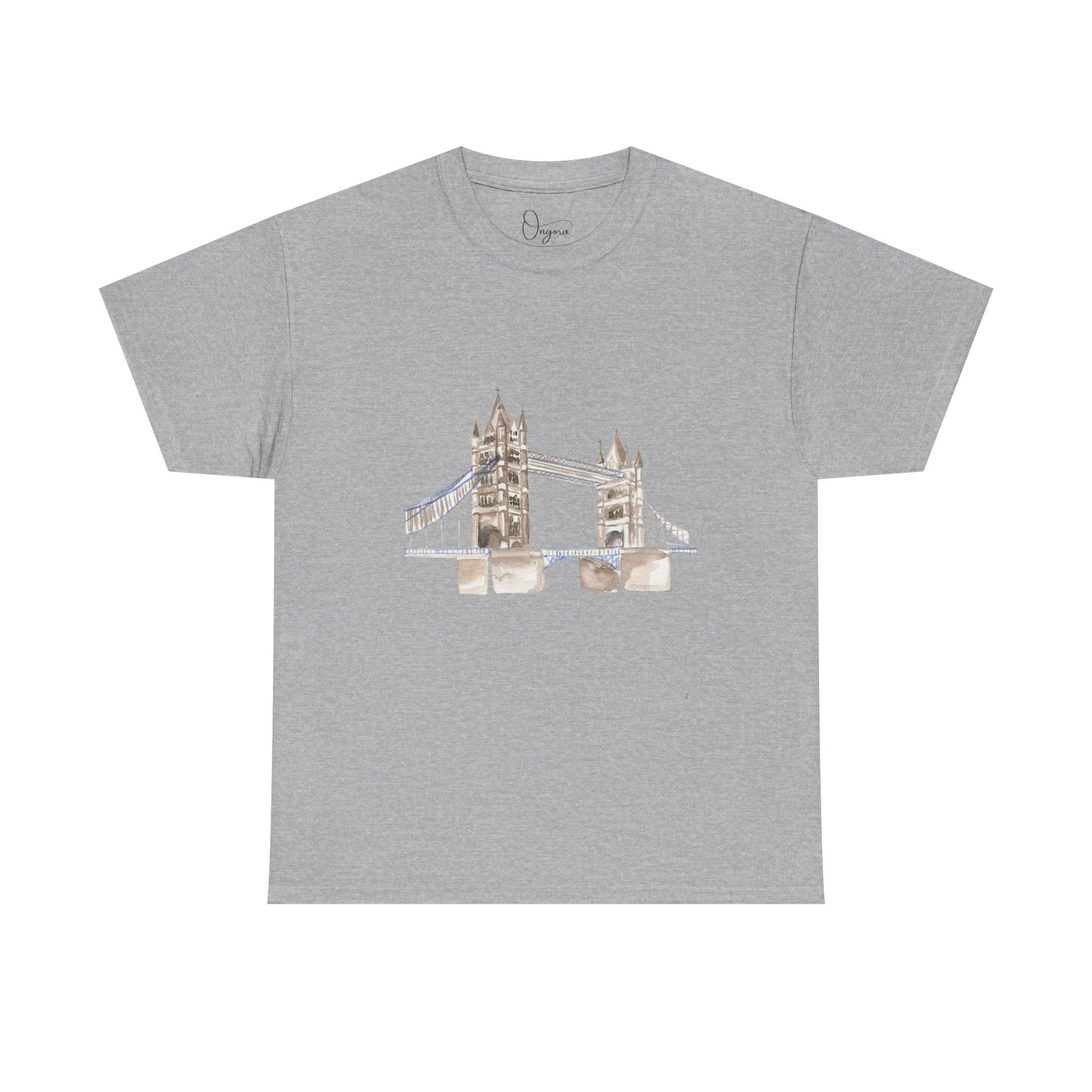 London Bridge Unisex Heavy Cotton Tee, Casual Wear