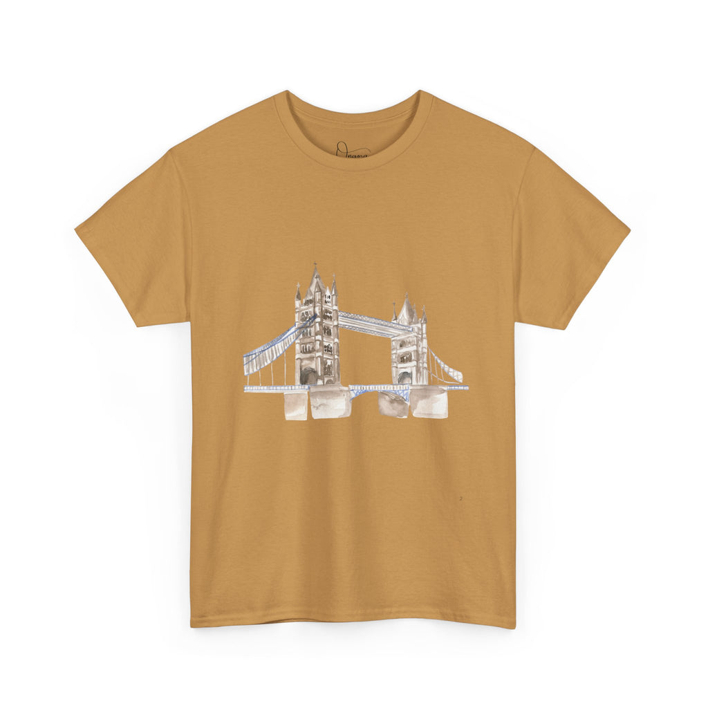 London Bridge Unisex Heavy Cotton Tee, Casual Wear
