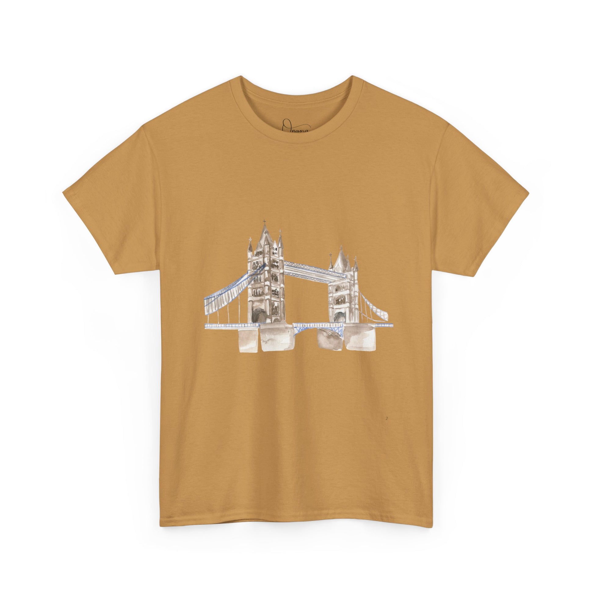 London Bridge Unisex Heavy Cotton Tee, Casual Wear