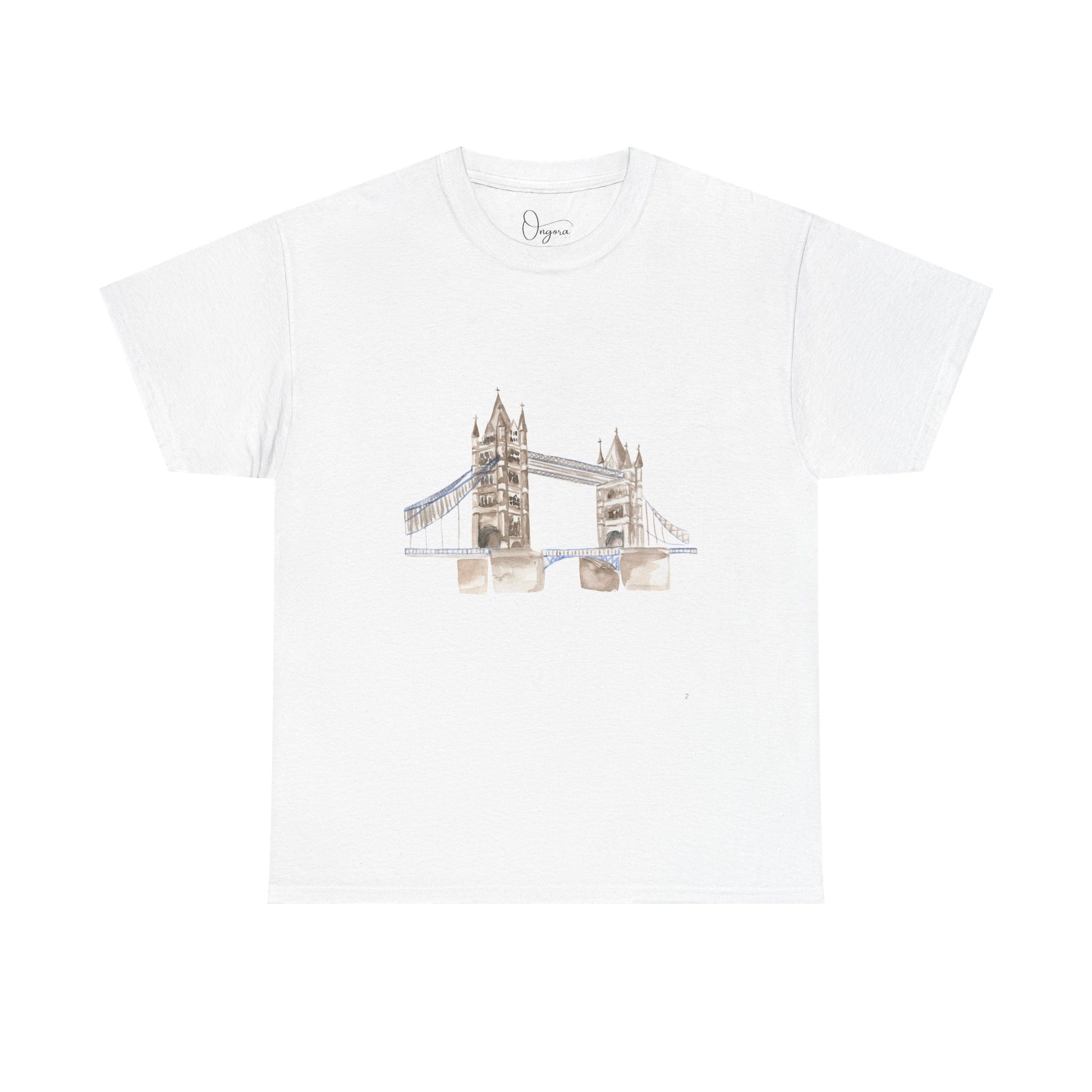 London Bridge Unisex Heavy Cotton Tee, Casual Wear