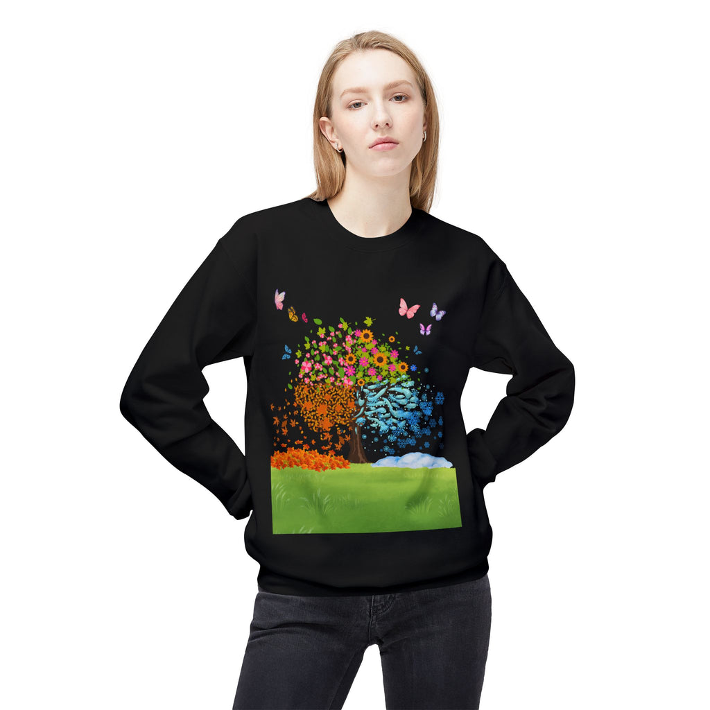 Spring Tree Art Crewneck Sweatshirt, Cozy Gift