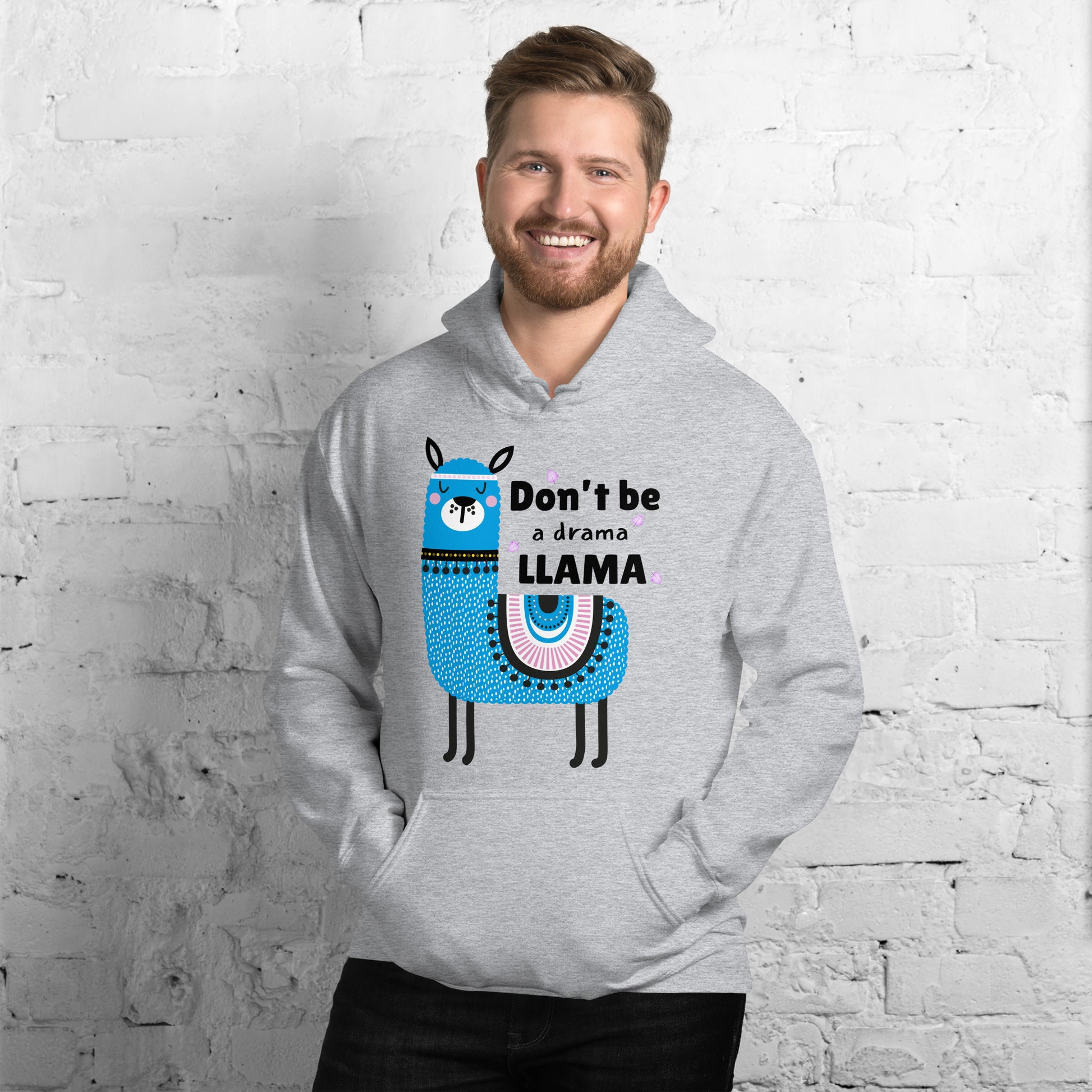 Don’t Be a Llama, Funny Llama Graphic Hoodie,  Unisex Hoodie