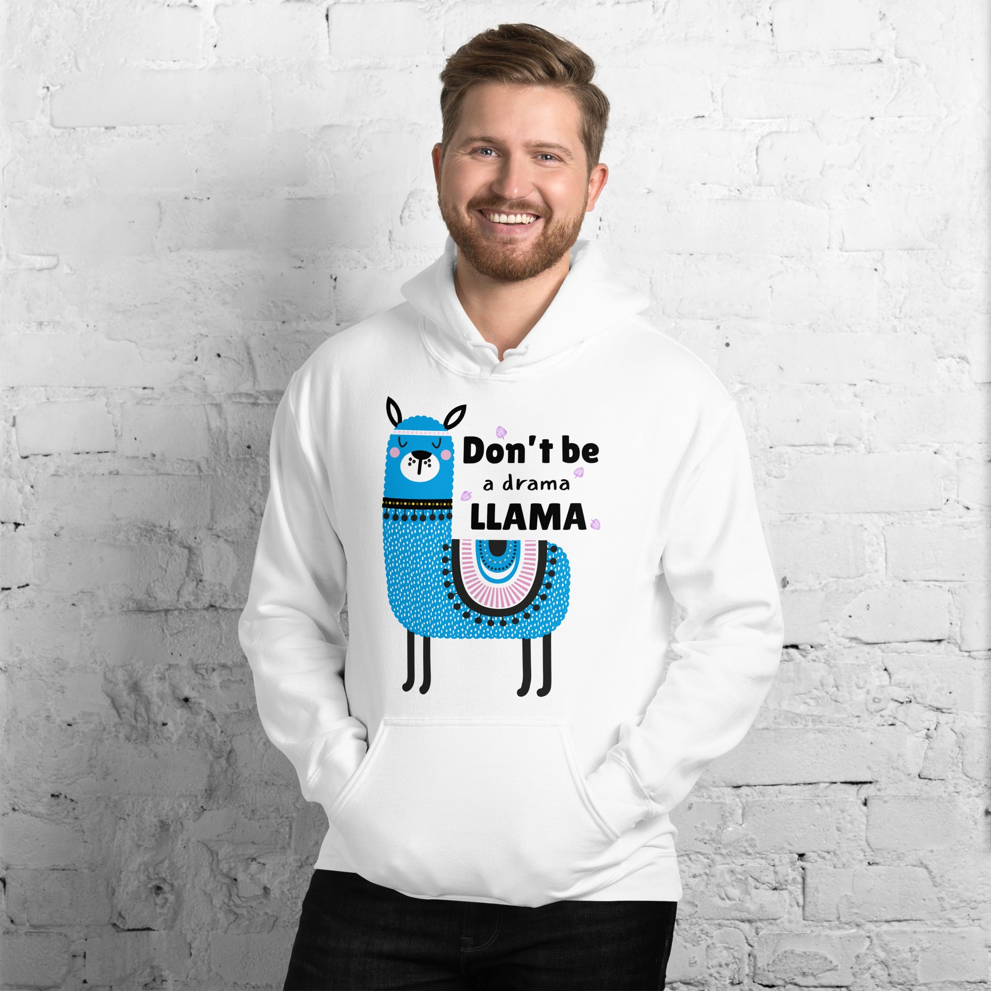 Don’t Be a Llama, Funny Llama Graphic Hoodie,  Unisex Hoodie